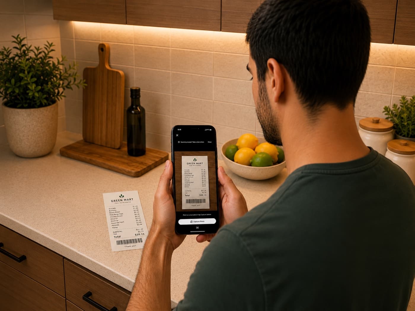 Receipt scanning scanning